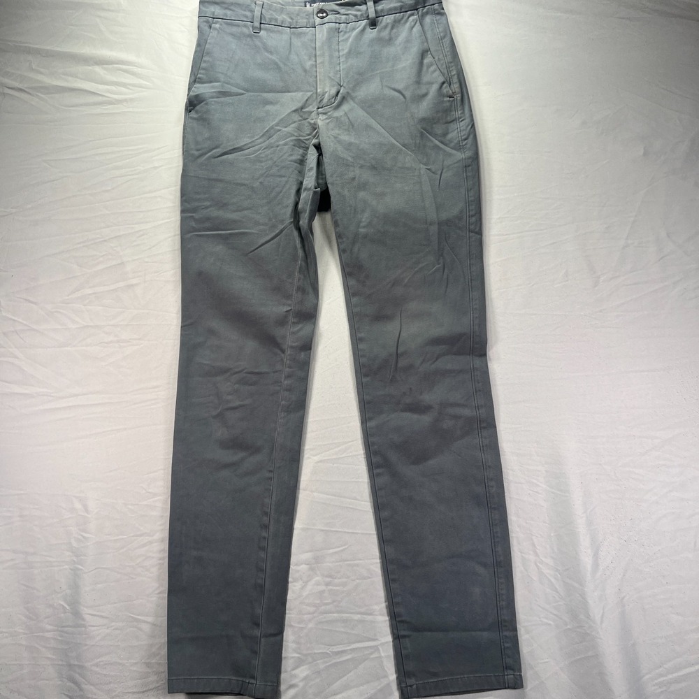 Everlane Uniform Pants Mens 30x34 (Fits 30x32) Gray Slim Fit Chino Workwear - Picture 2 of 9